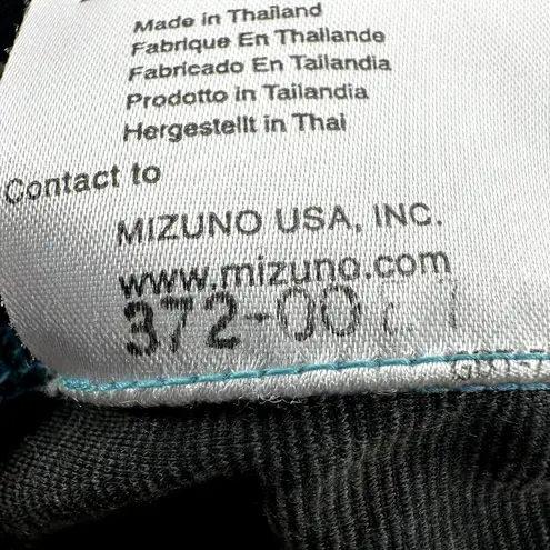 Mizuno Breath Thermo Base Layer Crew Neck Colorblock Black Alaskan Blue Large