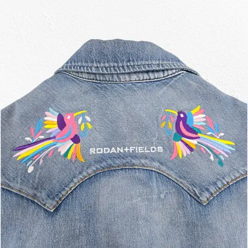 Imogene and Willie x Rodan + Fields Denim Western Embroidered Vest Size Small