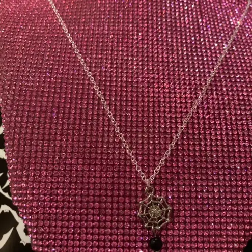 Boutique Witch Halloween Costume Necklace Spiderweb Familiar Horror Supernatural Pet goth