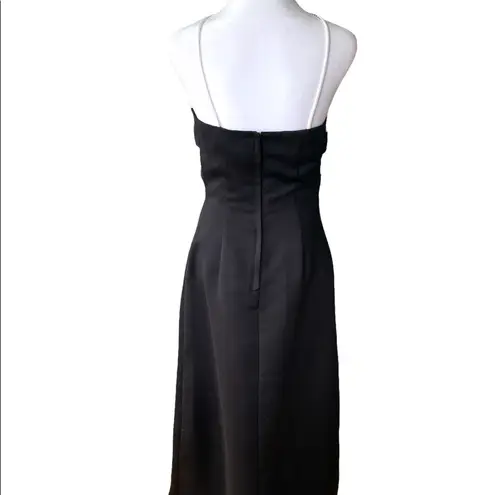 Vintage 90’s Formal Dress Black and White Stripe Floor Length Gown Size 5/6 NWT