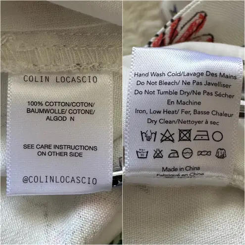 Colin LoCascio Jenni Jean Doodle Print Straight Artistic White Multicolor M