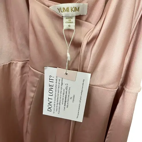 Yumi Kim Womens Cameo Rush Hour Maxi Wrap Dress Long Gown Satin Size Small New