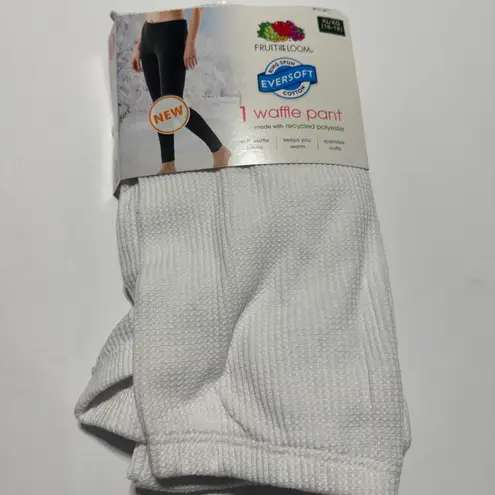 Fruit of the Loom Women’s XL 16-18  White Thermal Waffle Pants