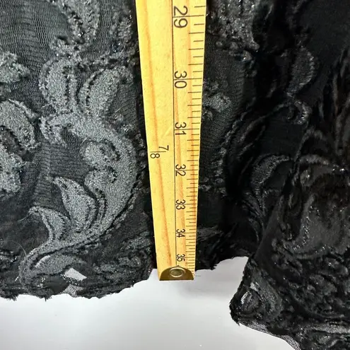 Venus Mini Dress Women L Bell Sleeve Sheer Lace Black Goth Boho Whimsigoth Black Size L