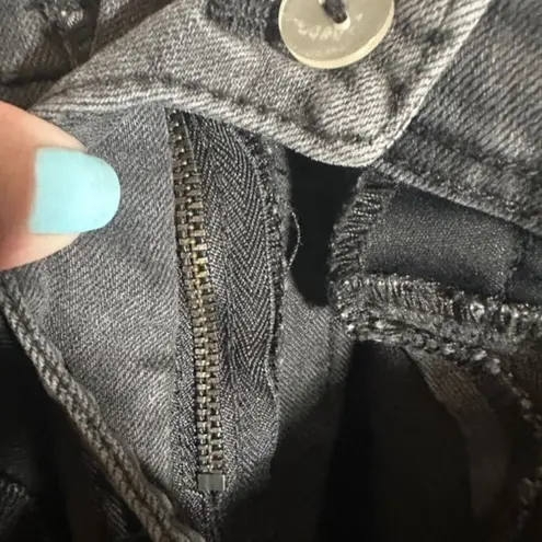 Carmar Black Lace Up Faux Leather Trim Skinny Ankle Denim Jeans Women Sz 29