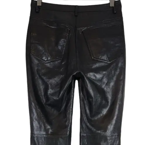 Bebe Vintage  Leather Straight Leg Pants Size 4