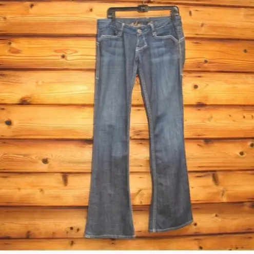 William Rast Dark Blue Low Rise Flare Jeans 27 X 34