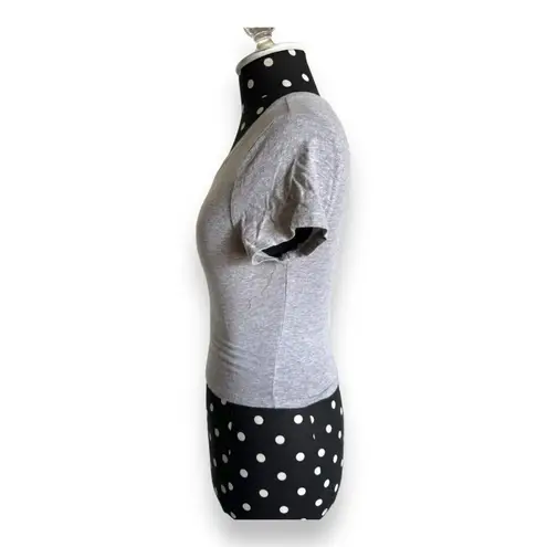 destined 5/$35 Womens Crop Top Sz S Round Neck Heather Gray Knit Tee Shirt