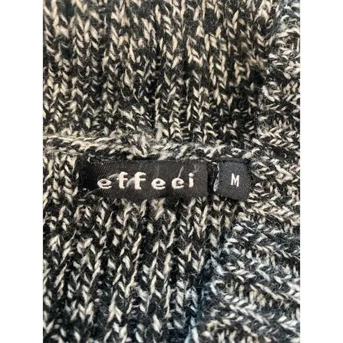 Effeci Women's Hooded Double Breasted Cardigan Sweater Multicolor M Black Size M