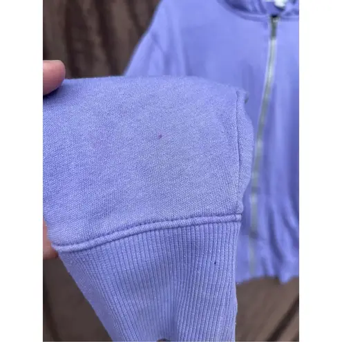 PINK By Victoria’s Secret Purple Full Zip Sweatshirt Woman’s Size Medium FLAWED