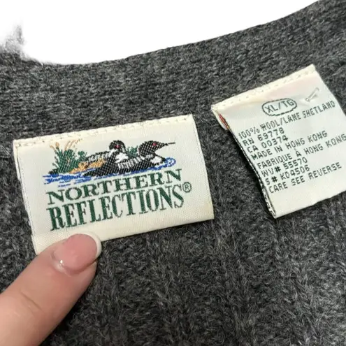 Northern Reflections  Wool Zip Up Fair Isle Cardigan