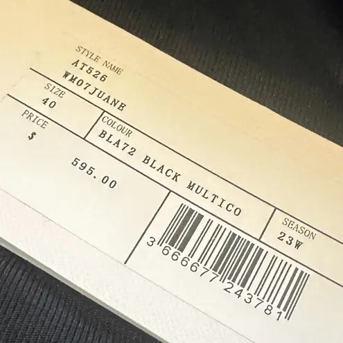 IRO Juane Jacket Open-Front Blazer Black Multi-Color Tweed Size 40 Large NWT NEW