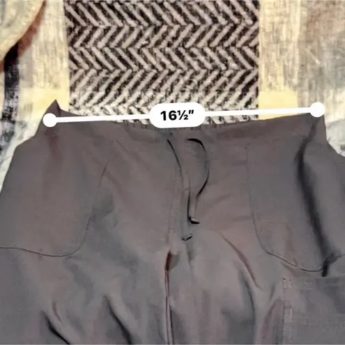 Scrubstar Gray Scrub Pants, L/G, Drawstring, Cargo Pockets, 33" Waist