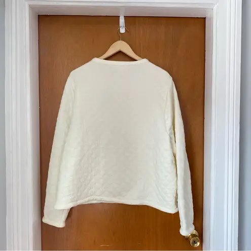 •J. Crew Factory cream quilted jacket NWT• Size XXL