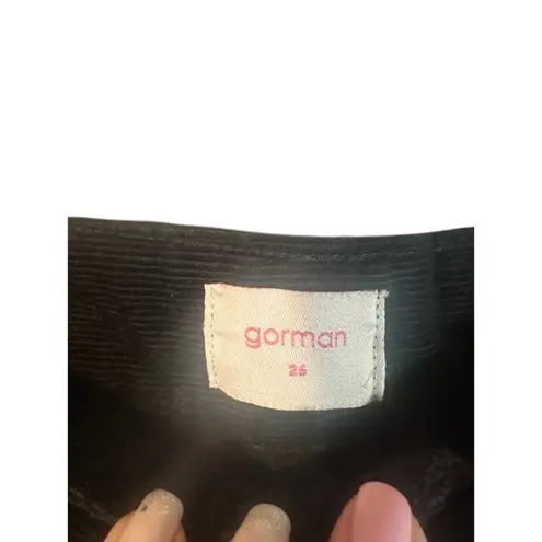 Gorman Black Corduroy Cotton Stretch Blend Casual Jeans Women Sz 26