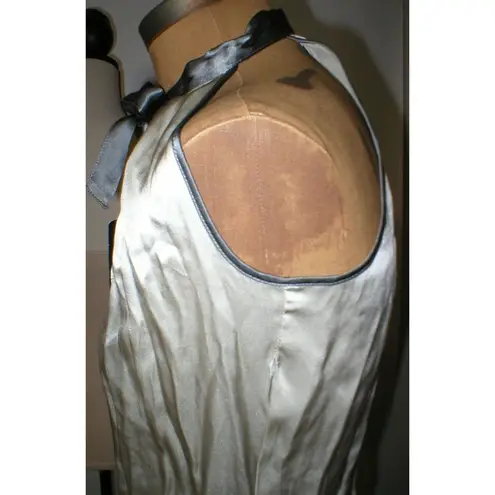 &merci Womens 2 NWT New Italy Designer Merci Silk Dress 38 IT Belt Sleeveless Tan Gray