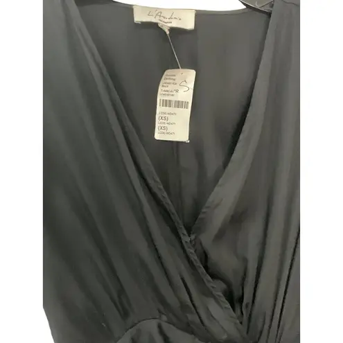 L'Academie The Lorriana Mini Dress in Black XSmall New Womens Shirtdress