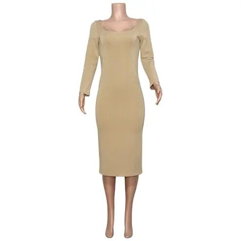 EMERSON FRY Long Sleeve Layering Dress, Sand, Small