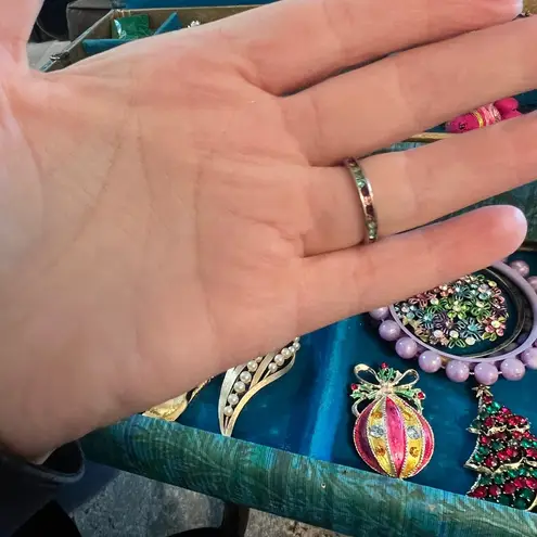 Sterling Silver Multi Color Rhinestone Stone Eternity Infinity Ring Size 7 1/2