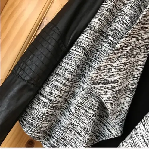 Sebby draped multi media space-dye tweed Moto jacket size small