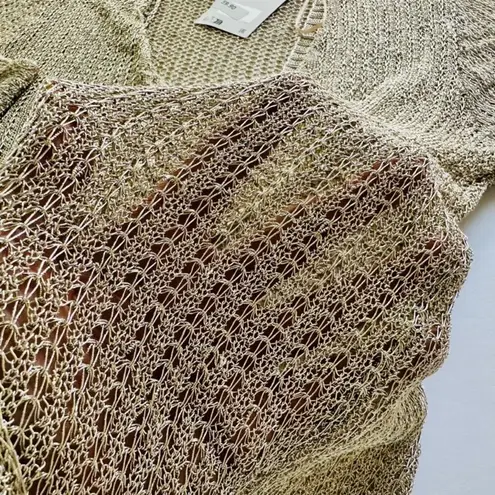 ZARA  Gold Metallic Surplice Chain Mesh Top Size Small NEW Beach Cover-Up