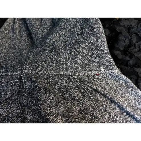 Roots Canada Womens XS Hooded Pullover Sweater Heather Black Varsity Cuffs