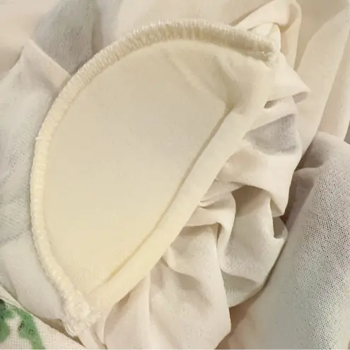 Ganni Tilden Mesh Wrap Floral Top in Vanilla Ice Size 36 NWT