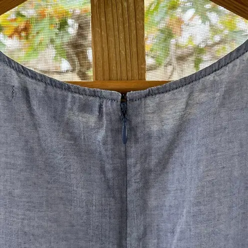 Derek Lam 10 Crosby Blue Sleeveless Asymmetrical Hem Top Size 2