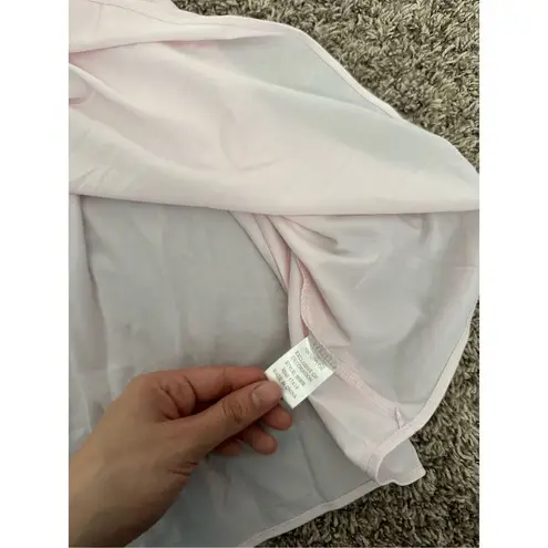 Vintage Miss Elaine Short Sleeve Long Pink Nightgown Nylon Dress Flowers Size M Size M