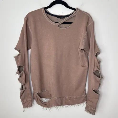 Cypher Sweatshirt Distressed Size XS Style #ALALA30084 Lightweight Fleece