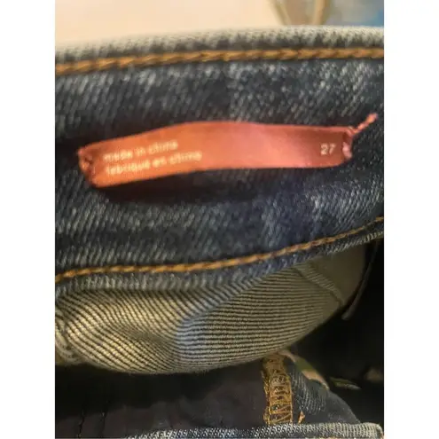 Anthropologie Pilcro High Rise Cigarette Jeans Blue Stretch size 27