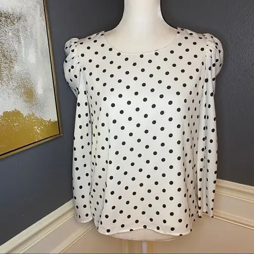 Valencia and Vine Polka Dot Blouse White
