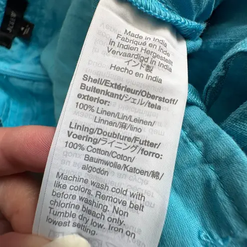 Women's J.Crew Linen Jumpsuit Size 4 g6369 Blue