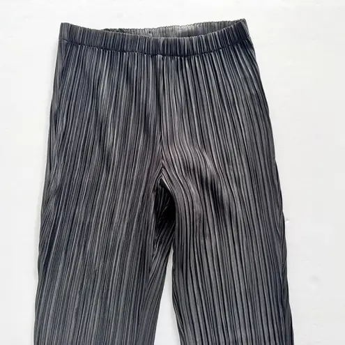 ANINE BING Billie Pant Black Pleated Satin Size Small Party Cocktail NYE Holiday