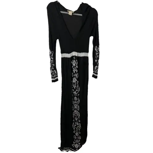 Arden B Large Y2K Babydoll Maxi Dress Knit Sweater Long Sleeve Floral Whimsygoth