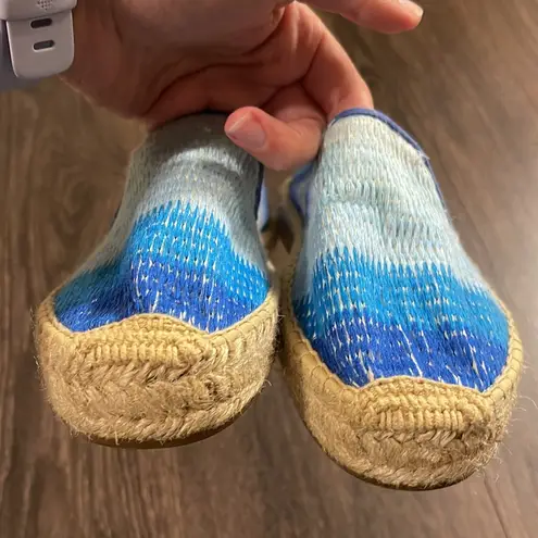 Soludos Blue Multicolor Ombre Espadrilles Size 7