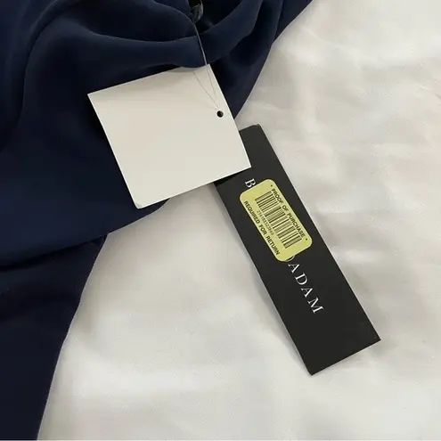 Betsy and Adam NWT Scarf Drape Dress Size 6 Cocktail Navy Blue Sequin Choker