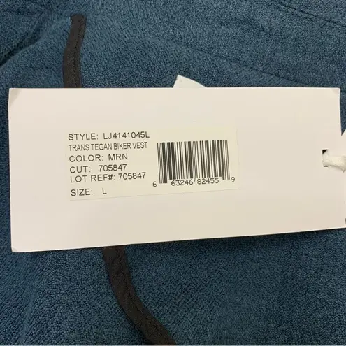 Elizabeth and James Linen Blend Size Large Trans Tegan Biker Vest - Image 11