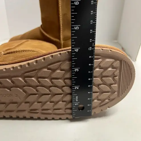 KOOLABURRA Women’s Suede Tan Bow Boots Faux Fur Lined Size 7