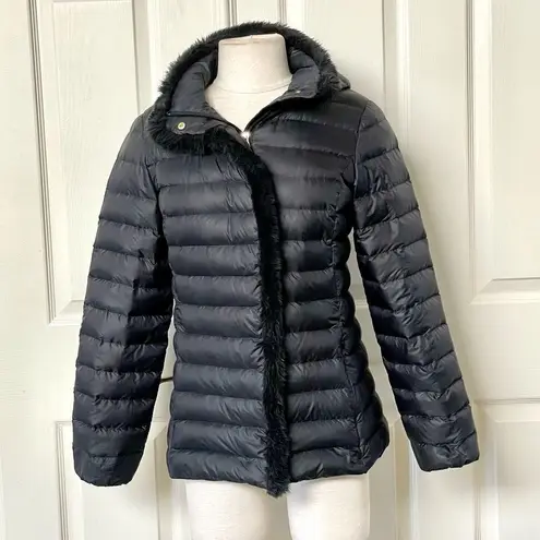 Cole Haan  Signature black puffer jacket with hood