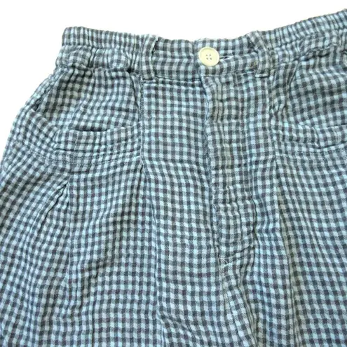 CP Shades NWT Free People x Lourdes Trouser in Blue Gray Gingham Plaid Pants XS