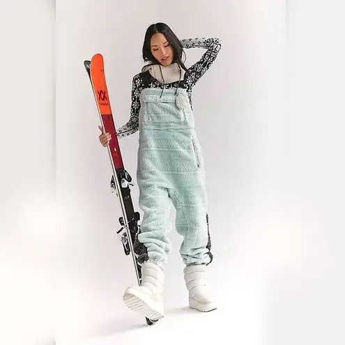 *NEW* Free People Hit The Slopes Printed Salopette Green Size M