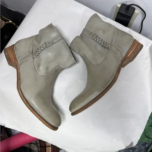 N.D.C Hand Made Spain Sunday Braid Boots Slip On Tan EU 37.5 US 6.5 Western