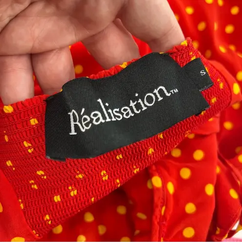Realisation Par  Inez Red polka dot Dress Sz S - Image 5