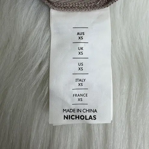 WMNS Nicholas Paola Zipper Front Ribbed Jumpsuit Unitard One Piece Sz XS Beige