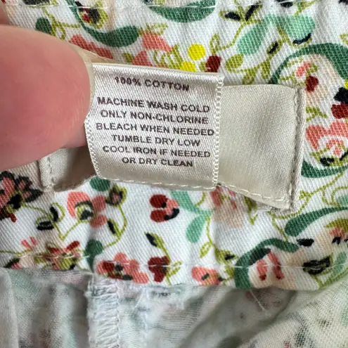 Loft  Floral Mid Rise Cotton Chino 4" Short 4