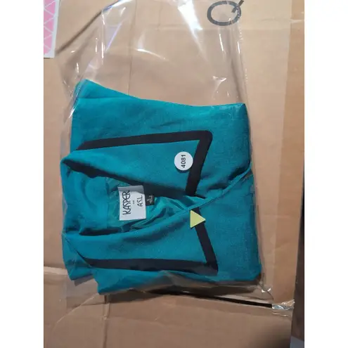 Kasper for A.S.L Women's Teal Blazer, Vintage Size 6 Jacket, Classic Outerwear