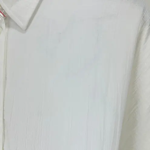 Madewell  Cotton Double Gauze Oversized Shirt Button Up White Relaxed XL NWT