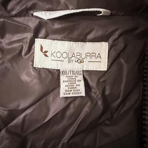 NWT Koolaburra by UGG Womens Sherpa Mixed Media Puffer Jacket Sz XXL Brown