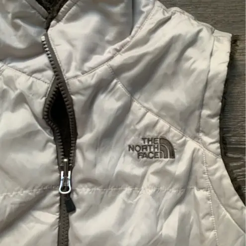 The North Face  Mossbud Cream and Brown Reversible Vest S